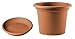Produktbild Kunststoff-Pflanztopf "Cilindro" rund mit Untersetzer, 60 x 42 cm hoch, terracotta - Cilindro Blumentopf Topf Pflanzgefäß Übertopf