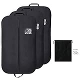 【Optimale Größe, Halten Sie die Kleidung aufgeräumt und sicher Größe】 100 * 60cm. Ideale Größe und Länge für Anzüge, Hosen, Hemden, Kleider, Mäntel usw. Mit diesen Anzugtaschen bleiben Anzug und Hemden länger frisch und nicht wie bei günstigeren Anzugtaschen. Besonders sicher für die langfristige Aufbewahrung und Reise des Kleiderschranks. Halten Sie Ihre Kleidung sauber, faltenfrei und verbringen Sie Zeit damit, sich zu entspannen, und bügeln Sie nicht, wenn Sie unterwegs sind oder sich für ein