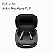 Geiomoo Silicone Case for Anker Soundcore P31i, Soft Flexible Scratch Resistant Protective Cover with Carabiner (Black)