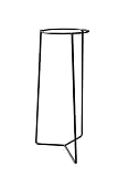 Círculo ø 21.5cm Louis Moulin Trípode para Maceta, Gris Martillado, 21.5x21.5x58 cm