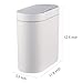 ELPHECO Bathroom Motion Sensor Trash can 2.5 Gallon Automatic Garbage Can, 9.5L Slim Plastic Smart Trash Bin with Lid Bathroom Decor, Sensor Garbage can for Bedroom, Kitchen, Office, White