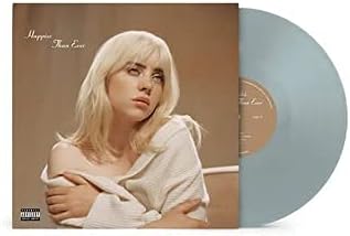 Happier Than Ever - Exclusive Limited Edition Light Blue Colored Vinyl 2LP (Poster Artwork Included) por Billie Eilish, capa do álbum