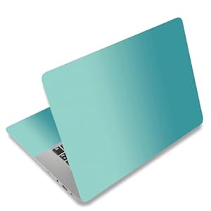 Mibbxea 15-15,6 Zoll Laptop Skin Sticker, Wiederverwendbare Vinyl Aufkleber Film Abdeckung für 13 13,3 14 15,4 Zoll Laptops & Netbooks, Kratzfest, Staubdicht, Wasserdicht (093 Ozeanblau - Farbverlauf)