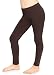 Stretch is Comfort Girl's Cotton Footless Leggings Brown Small