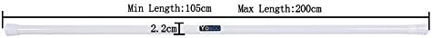 Telescopic Curtain Pole, Extendable Curtain Rod Spring Loaded Tension Rod for Kitchen Cupboard Bathroom Window, 105-190cm/41.3-74.8in, White