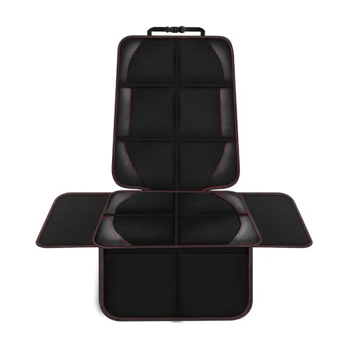 VELOMY Baby Car Seat Protector, for DS 3/DS 3 Crossback/DS 4/DS 5/DS 7/DS 7 Crossback/DS 9. Non-Slip Waterproof Child Seat Pad with Mesh Storage Bag and Side Protection,B