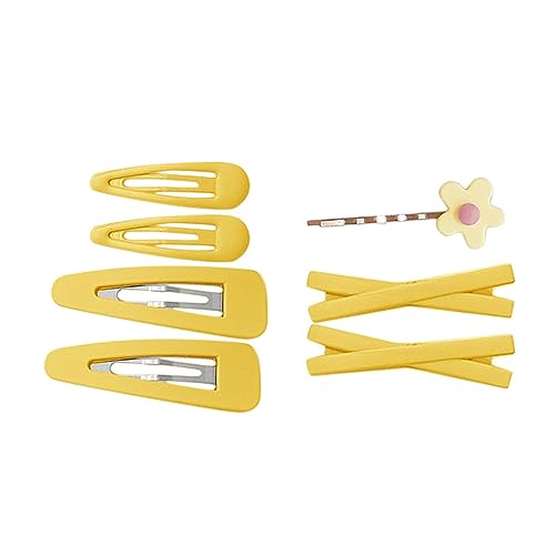 Set 7 piezas pinzas para cabello flor amarilla mujer miniatura 5
