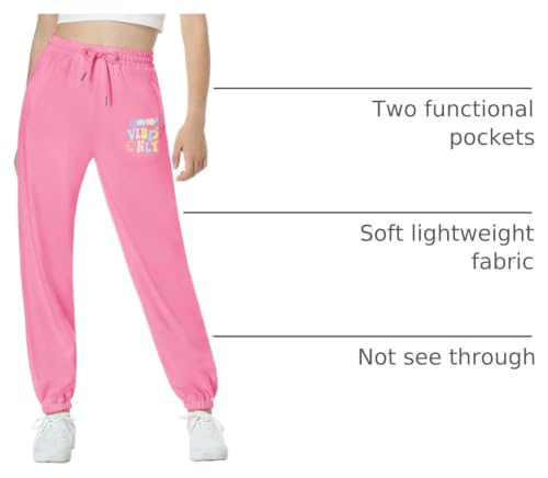Image of EXARUS 3 Pack Girls Sweatpants Joggers Teen Sweat Pants Wide Leg | Tween Baggy Casual Preppy Pockets High Rise Elastic Waist School Sports Trendy Clothes Kids Youth Junior 6-14Y