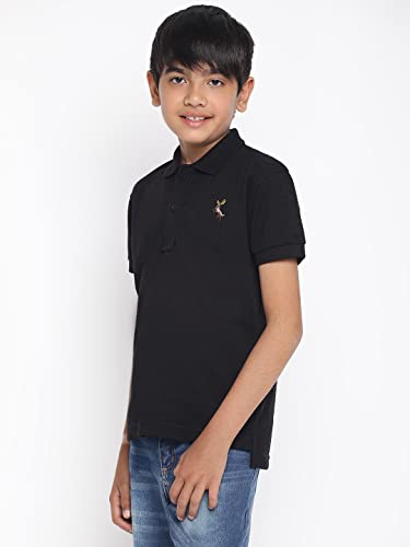 Image of Li'l Tomatoes Boys Pique Cotton Polo T-Shirt | Classic Collar & Button Placket | Soft & Breathable Summer Wear | Casual Comfort | 3-16 Years