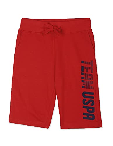 Image of U.S. Polo Assn. Regular Fit Boys Shorts - Mid Rise Waist, Brand Printed Bottom Wear for Kids