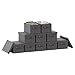 Produktbild WOLTU Aufbewahrungsboxen 10er Set, Box mit Deckel, Stoffbox, Aufbewahrungskorb, faltbare Box, Aufbewahrungswürfel mit Griffen, Klappbox, für Kleidung Spielzeug, Grau, 38x20x27 cm, ABB01gbn-10