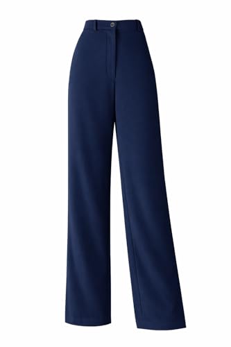 Image of KERI PERRY Trousers for Woman Pants Women's Formal Office Korean | Beige Black Track Pant | Straight | Cotton Spandex Stretchable Trouser | High-Waisted Bottom Wear