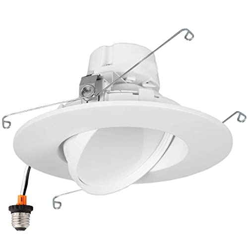 Maxxima 4" And 6" Rotatable Led Retrofit Downlight Gimbal Bundle - 950 Lumens, 2700K Soft White Dimmable, Energy Star, Recessed Ceiling Light Fixture, Ideal For Kitchens, Dining Rooms, And Dens #TOP3