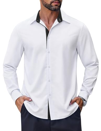Chemise pour homme 2024 infroissable à manches longues COOFANDY casual chic