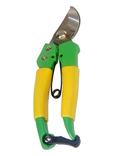 Garden 7" Bypass Pruning Shears, Light Weight Hand Pruners, Yellow Green Garden Clippers. #TOP6