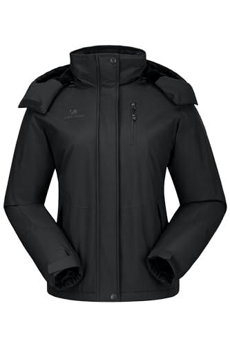 CAMELSPORTS Women's Waterproof Snow Ski Jakcet Fleece Warm Winter Coat Hooded Windproof Insulated Snowboarding Jacket