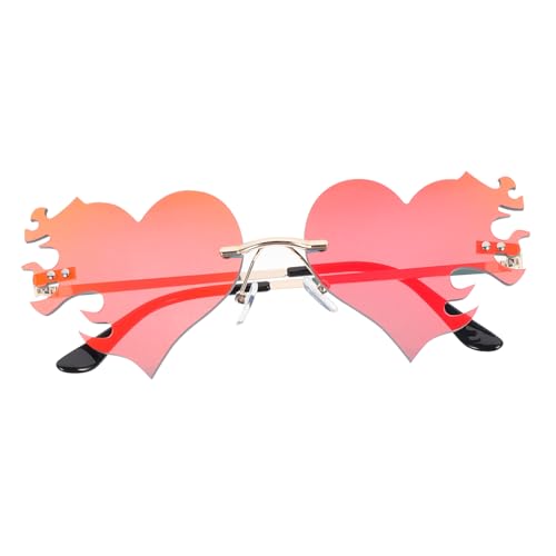 BESPORTBLE Lentes Gafas De Sol Con Forma Gafas De Sol Mujer Polarizadas Gafas De Sol Sin Montura De Corazón Gafas De Gafas De Sol a Granel Conformado Fiesta Ordenador Personal Rojo