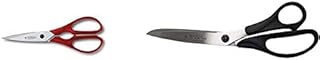 Victorinox Red Handled Kitchen Scissors & Stainless All-Purpose Scissors, Steel, Black/Silver, 23 cm