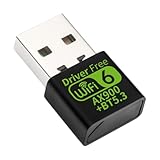AX900 USB WiFi 6 Adapter BT 5.3 WiFi USB Adapter for PC with RTL8851BU Chip Dual-Band 2.4GHz/5GHz up to 900Mbps Built-in Antenna Plug and Play 802.11ax Gaming Office Wireless Network Card
