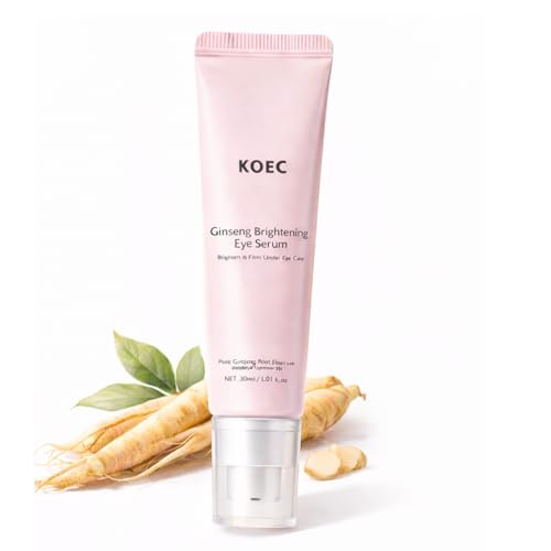 Korean Revive Eye Serum, Ginseng + Retinal Eye Cream for Dark Circles and Puffy Eyes, Anti Wrinkle Eye Creams, Anti Aging Under Eye Cream, Eye Bags Remover for All Skin Types,30ML