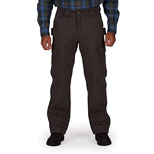 Smith's Workwear Men's Fleece Lined Canvas Cargo Work Pants