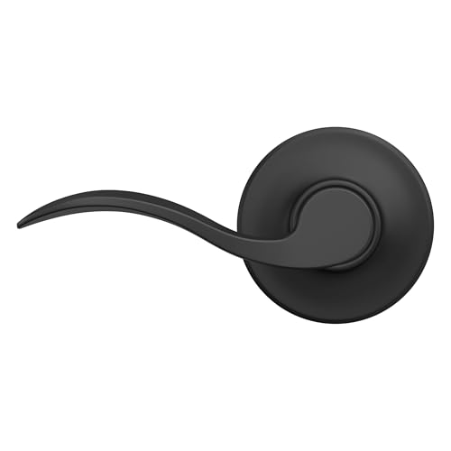 Image of SCHLAGE Accent Hall /Closet Passage Door Handle, Reversible, Matte Black
