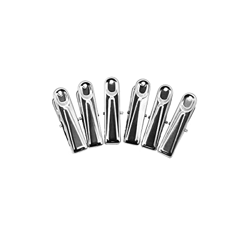 Mimo Style Jogo de 6 Prendedores de Embalagens em Inox, Mantém os Alimentos Frescos Por Mais Tempo,