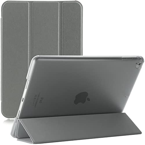 For iPad 9.7 5th Generation (2017) & iPad 9.7 6th Generation (2018) Smart Case with Magnetic Auto Sleep/Wake Function Slim Cover (Silver)