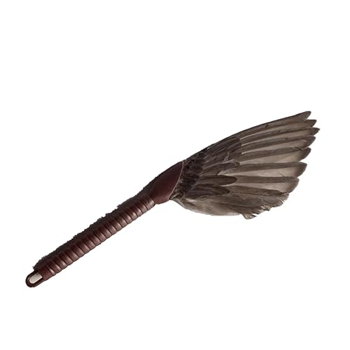 Handmade Duck Feather Duster for Delicate Surfaces, 2 Sizes (Large 14 inch/Small 10.6 inch) - Gentle Dusting Brush for Books, Artwork, Antiques & Electronics (Small)