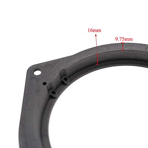 Orgrimmar 2 Pcs 6.5" Plastic Car Speaker Spacers Adapter Black Mounting Spacer Adaptor Ring For Toyota/Crown/Reiz/Byd F3 #TOP2