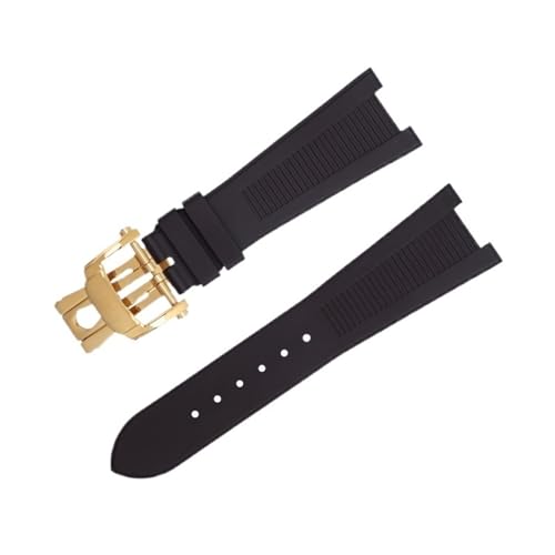 Bracelet Nautilus FKM pour Patek Philippe 5711, finition Rose End Link marron