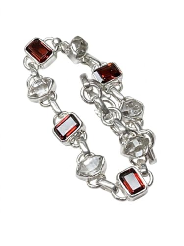 Natural 4ct Garnet, Herkimer Diamond...