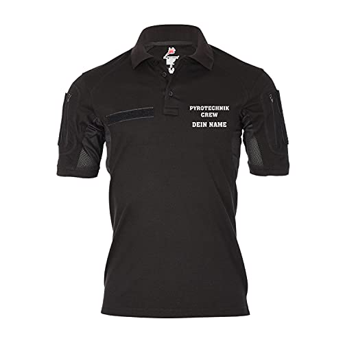 Polo tactique avec effets de feux d'artifice haut de gamme noir S