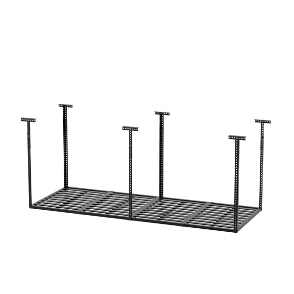 NovaXZ 3x8 Overhead Garage Storage Rack, Heavy Duty Adjustable Ceiling Mounted Storage Racks, 750LBS Weight Capacity, Black, 92414784