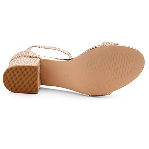 Herstyle Sunday Women's Open Toe Ankle Strap Block Chunky Low Heeled Sandal Comfortable Office Pump Shoes - Image 3