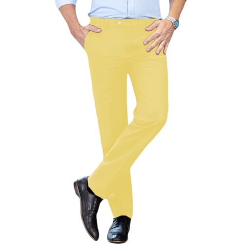 Men's Dress Pants for Men Long Pants Groomsmen Trousers Casual Slacks Lightweight Fit Pants2