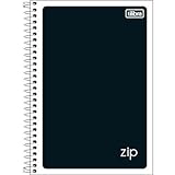 Tilibra - Caderno Espiral Capa Flexível 1/4 Zip Preto 48 Folhas