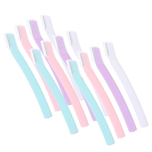 Cortadores de cejas con protección de red y cuchillas de acero inoxidable, pack de 12