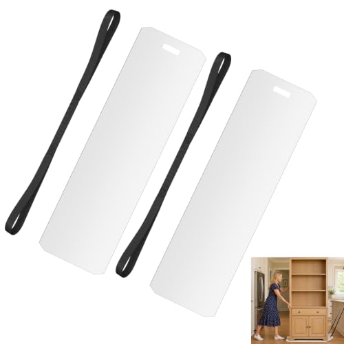 2 Pcs Appliance Sliders for Refrigerators 30"x 8" Mat with Pull Strap
