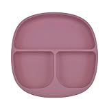 Dreamroo Silicone Divided Plate for Babies & Toddlers - Plate stays put with suction feature - Micro