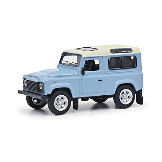 Schuco Land Rover Defender-Coche a Escala 1:64, Azul Claro (452027500)
