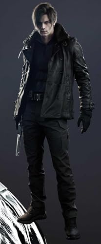 ZM ATTIRE Męska czarna skórzana kurtka w stylu motocyklisty, kurtka motocyklowa, do noszenia na co dzień i do cosplayu, Prawdziwa skóra - czarna, XL