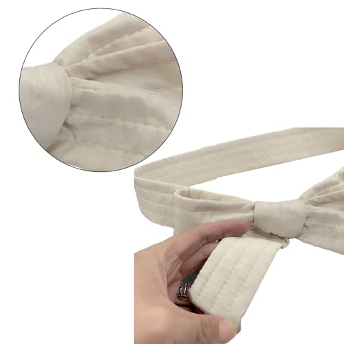 Muloo Womens Cotton Puffer Ribbon Sash Belt Waistband for Down Coat Down Jacket Thin Waist Tunics Girdle Waistband3