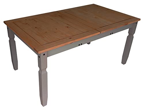 Corona Grey Wax Large Extending Dining Table