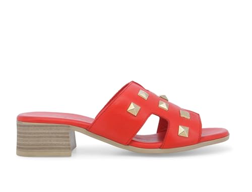Pantoufles en cuir rouge Melluso k56018q pour sublimer vos moments de détente
