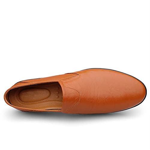 Men's Loafers Moccasins Shoes Solid Colors Lightweight Leather Lightweight Slip Resistant Flexible Wedding Slip-ons4