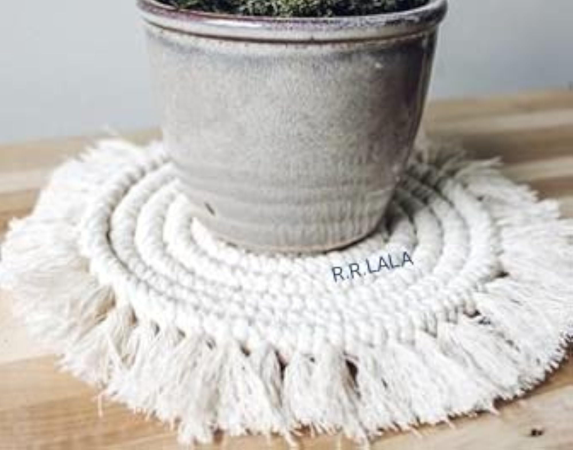 Boho Macrame Coasters, Set of 4
