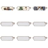 Frinnovan 15 Pack Sublimation Blanks Watch Charms Personalized Watch Bands Blank Charm for DIY Photo Jewelry Making Crafts Rectangle Silver