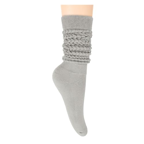 Image of Violet Mist women slouch socks thick colored knee high scrunch socks long stacked sock boot 80s 90s Novetly