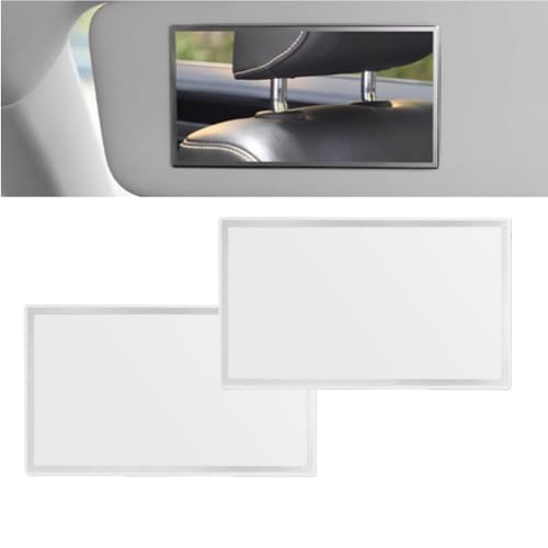 NAROSEBE - NAROSEBE 2PCS Miroir de Maquillage de Voiture Miroir de Voitures Miroirs de Courtoisie de Pare-Soleil Miroirs Pare Soleil de Voiture en Acier Inoxydable pour Chambre Voitures, 15x8cm
